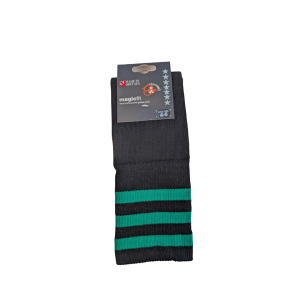 Black/Emerald Football Socks