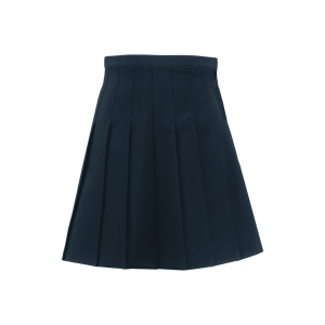 Senior Stitch Down Pleated Skirt - Navy
