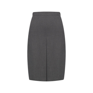 Grey Front Pleat Skirt