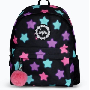 Hype Unisex Black Star Glow Backpack