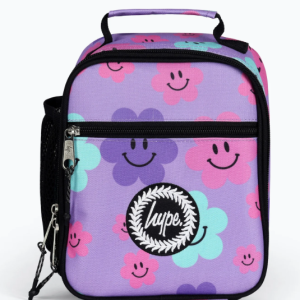 Hype Unisex Purple Happy Flowers Lunch Box