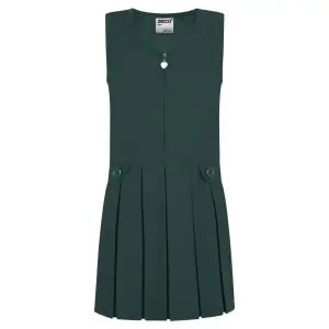 Zeco Zip Front Pinafore - Bottle Green