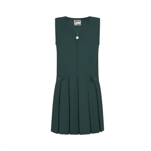 Zeco Zip Front Pinafore - Bottle Green