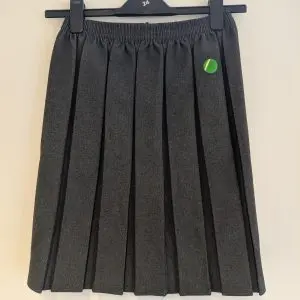 PRE LOVED BOX PLEAT SKIRT GREY