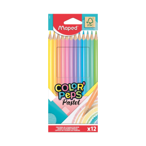 MAPED COLOR’PEPS PASTEL COLOURING PENCILS x12