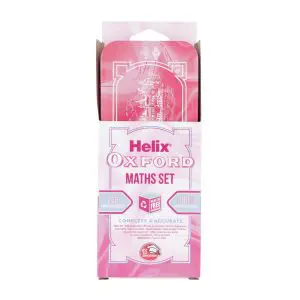 Helix Oxford Marble Maths Set - Pink
