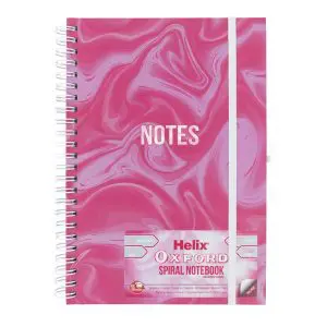 Helix Oxford Marble Notebook - Pink