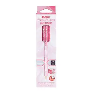 Helix Oxford Marble Pack of 12 Pencils - Pink
