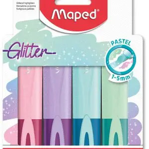 Maped Glitter Pastel Highlighters 4 Pack