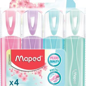MAPED PASTEL HIGHLIGHTERS X4 ASSORTED
