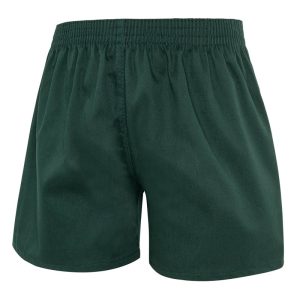 Bottle Green Cotton Shorts