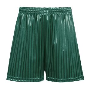 Bottle Green Shadow Stripe Shorts