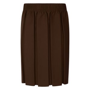 Zeco Box Pleat Skirt Brown