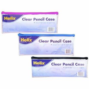 Helix PVC Clear Pencil Case 125x200mm