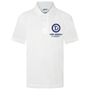 One Degree Academy White Polo Shirt