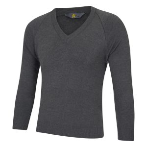 Grey V Neck Jumper