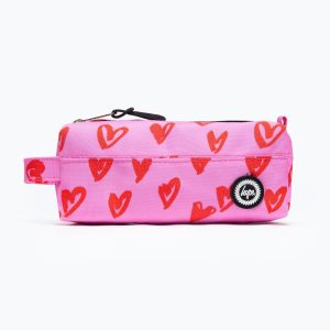 HYPE PINK & RED HEARTS PENCIL CASE