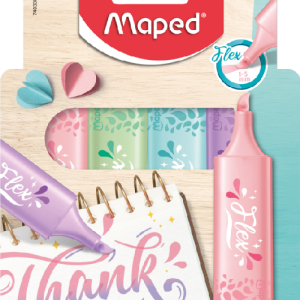 MAPED FLEX PASTEL HIGHLIGHTERS X4