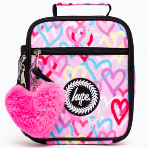 HYPE PINK GRAFFITI HEARTS LUNCH BOX
