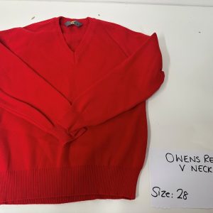 PL Dame Alice Owens RED V Neck Jumper. Size 28