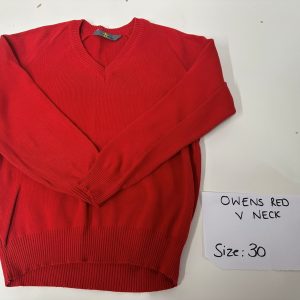 PL Dame Alice Owens RED V Neck Jumper Size: 30
